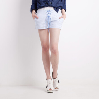 Tony Jeans Lady 条纹绑带短裤2211280130 浅蓝色 L