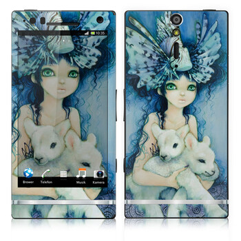 IdeaSkin 索尼 LT26i/Xperia S/Xperia Arc HD 皮肤 少女和羊羔 外壳保护套皮贴膜 BDGC232085