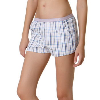 Jockey居可衣 2012春夏新品 女式全棉家居短裤 JJ25203610 623紫粉格 XL