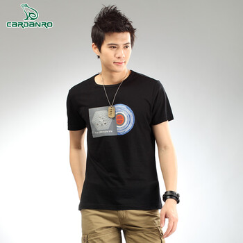 Cardanro卡丹路 男装圆领印花TEE.01111210129 黑色 XL