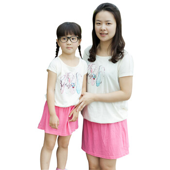 巧可巧克童装女童夏装2012新款韩版收腰连衣裙子亲子装夏装全家装CLG512106 玫红 165