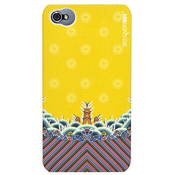 迪思拜尔（DiscoveryBuy）iphone4/4s中国龙袍保护套 金缕黄