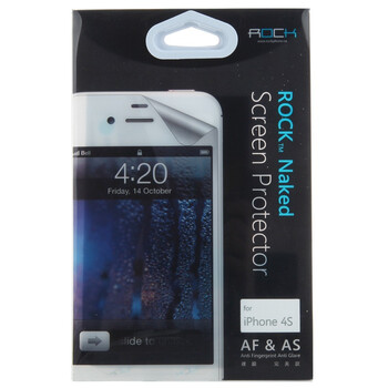 洛克（ROCK）iPhone4 4s AF&AG naked-sp 裸膜系列 防指纹 完美磨砂膜