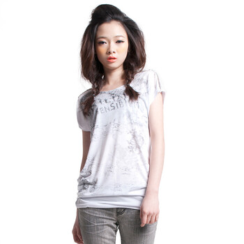 Basic House 百家好 夏装 时尚修身女式精品T恤HLTS328B 白色 165/68A/L