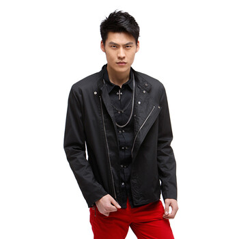 Jack Jones/杰克琼斯 外套 立领斜门襟男士夹克P(黑)|212121037010 195/112A/XXXL