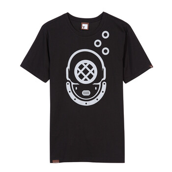 以纯 夏季新品 男装圆领T恤 32213215 黑色 XXL
