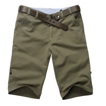 Markless2012新款夏装男装纯棉百搭商务休闲修身短裤DKA2902M 军绿色 165/S(2.28尺)