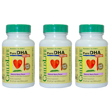 美国进口ChildLife精纯DHA软胶囊 DHA 3瓶