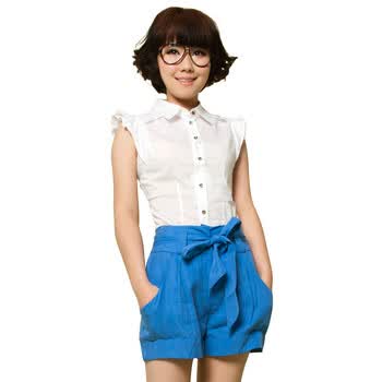 Basic House 百家好 夏装 韩版休闲衬衫 HLBL322A 白色 165/68A/L