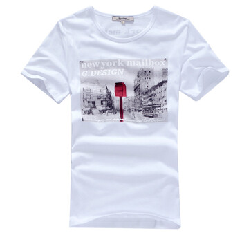 佐肯EingeZogen怀旧信箱印花圆领T恤YT12014C027 白色 XXL