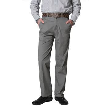 威明男装休闲裤条纹商务休闲男裤CA3006-2 深灰色 112cm
