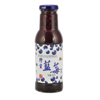 蓝格格 野生蓝莓汁果肉果蔬饮料 野生蓝莓果汁 320mlx15瓶/箱