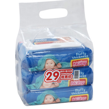 nuby/努比 婴儿手口专用湿巾48抽3包入 9002