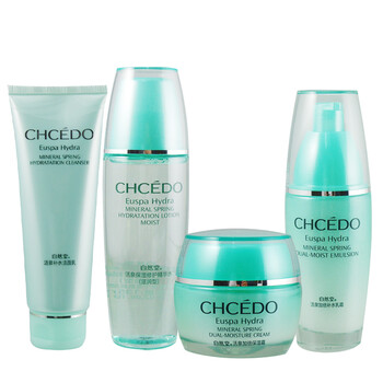 自然堂CHCEDO 活泉补水系列 四件套装 洁面+水+乳+霜 (滋润型) 保湿 补水