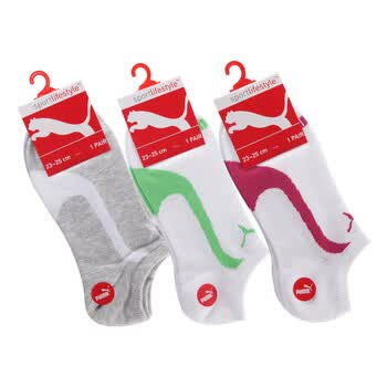 PUMA 彪马 新品 运动休闲时尚船袜 6双装男女可选 女款组合1 均码