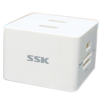 飚王（SSK）SHU014 立方三口HUB+多合一读卡器 白色
