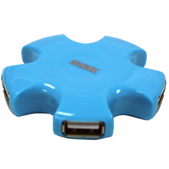 飚王(SSK) SHU024 彩星4口HUB 集线器（蓝色）