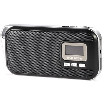 奥尼（aoni）插卡音箱 D520 三模供电/FM/AUX/USB/TF卡/闹钟/定时开关机/屏显/智能变频节能 黑色