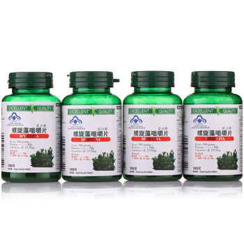 贝兴牌螺旋藻咀嚼片0.5g*100片*4瓶
