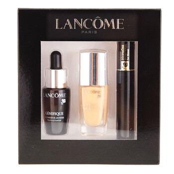 Lancome兰蔻当季热卖组合体验装（小黑瓶7ml+奇迹薄纱粉底5ml+催眠睫毛膏2ml）
