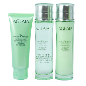 雅格丽白 AGLAIA 翠叶水润保湿3件套 洁面 水 乳