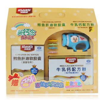 汤臣倍健 顶呱呱儿童新钙念成长礼盒 鳕鱼肝油30粒+牛乳钙配方粉30包