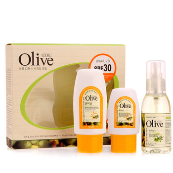 韩伊CO.E橄榄OliveSPF30净白防晒冰露+清爽晒后修护冰晶+保湿水夏季必备