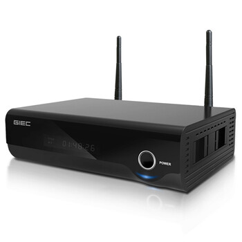 杰科（GIEC）GK-HD320 1186方案 可内置硬盘 双天线 高清播放器 典雅黑