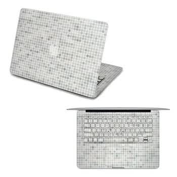 SkinAT 苹果笔记本MacBook全套保护贴膜 3M材料 灰色小格子 Pro 15 (Retina)