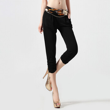 MISS&MOZO 2012夏季新款OL通勤修身显瘦大码七分女裤 12K211 黑色 XL