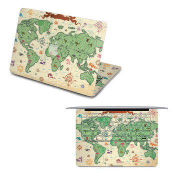 SkinAT 苹果笔记本MacBook全套保护贴膜 3M材料 手绘地图 Pro 17