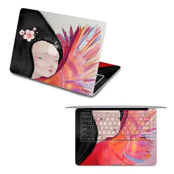 SkinAT 苹果笔记本MacBook全套保护贴膜 3M材料 水彩女孩 Air 11