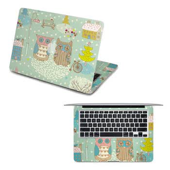 SkinAT 苹果笔记本MacBook全套保护贴膜 不含键盘 3M材料 恋恋猫头鹰 Pro 15 (Retina)
