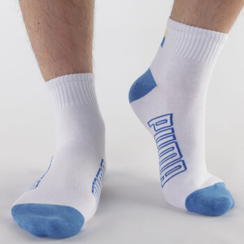 PUMA/彪马 男士运动袜休闲袜 短筒袜精梳棉袜子P11018 深花灰 25-27cm
