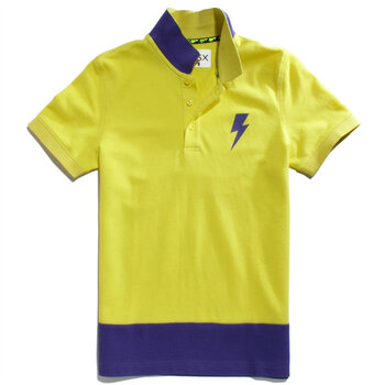 Giordano佐丹奴BSX Polo 男闪星植绒缤纷撞色珠地POLO 04012004 土黄 XL
