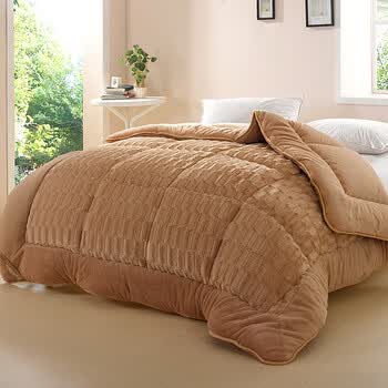 品诚家纺 咖啡色貂绒被 2m 水貂绒 床上用品 貂绒被 驼色 200cm*230cm