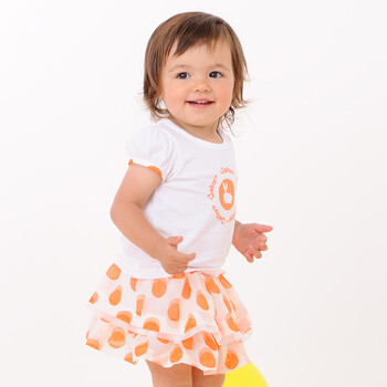 Baby2 2012新款婴幼儿夏装女婴童裙装三件套YXC392043 橙色 100