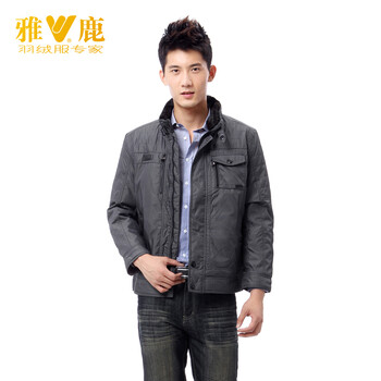 雅鹿 男士 商务休闲 中款羽绒服 ^@^YL60530 灰色 185/XXXL