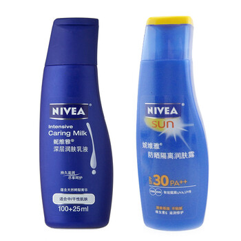 NIVEA妮维雅深层润肤乳液100ml+防晒润肤露SPF30 75ml