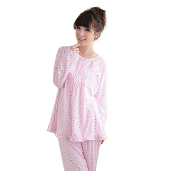 BERRY YOYO 家居服 哺乳装 可爱粉色点点 如图 XXL