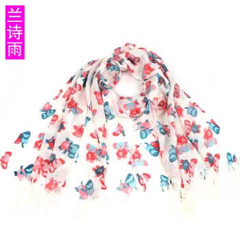 兰诗雨 围巾SBKD150032 花色 均码