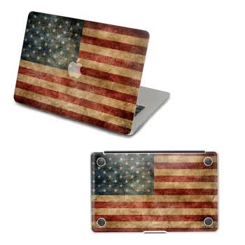 SkinAT 苹果笔记本MacBook外壳及底部保护贴膜 3M材料 破旧的美国国旗 Air 13 2011款