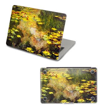 SkinAT 苹果笔记本MacBook外壳及底部保护贴膜 3M材料 睡莲2 Pro 17