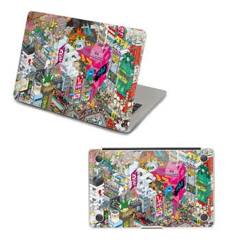SkinAT 苹果笔记本MacBook外壳及底部保护贴膜 3M材料 像素画13 Pro 17
