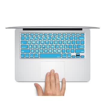 SkinAT MacBook苹果笔记本 iMac 键盘贴膜 保护贴 键盘膜 贴纸 蓝色 Pro 15 (Retina)
