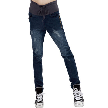 TUOYI2012新款 正品女长裤时尚哈伦中腰牛仔长裤 YF5F-207 8815 藏青色 XL