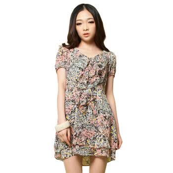 Basic House 百家好 夏装 韩版女式两件套连衣裙 HLOP322M 蓝色/BL 165/88A/L