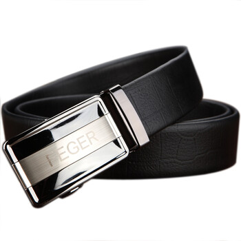 斐格FEGER牛皮男士自动扣正装皮带 P0007 黑色 【图片 价格 品牌 报价】
