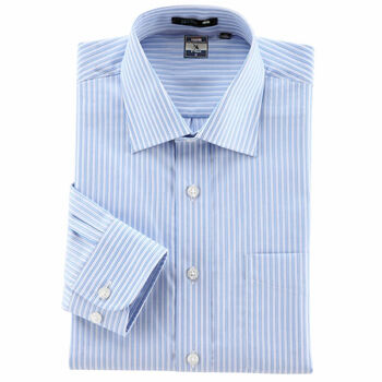 海岛棉 80支衬衫白底蓝色线条纹42小组,海岛棉