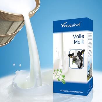 荷兰原装进口乐荷Vecozuivel有机全脂牛奶 1000ml家庭装